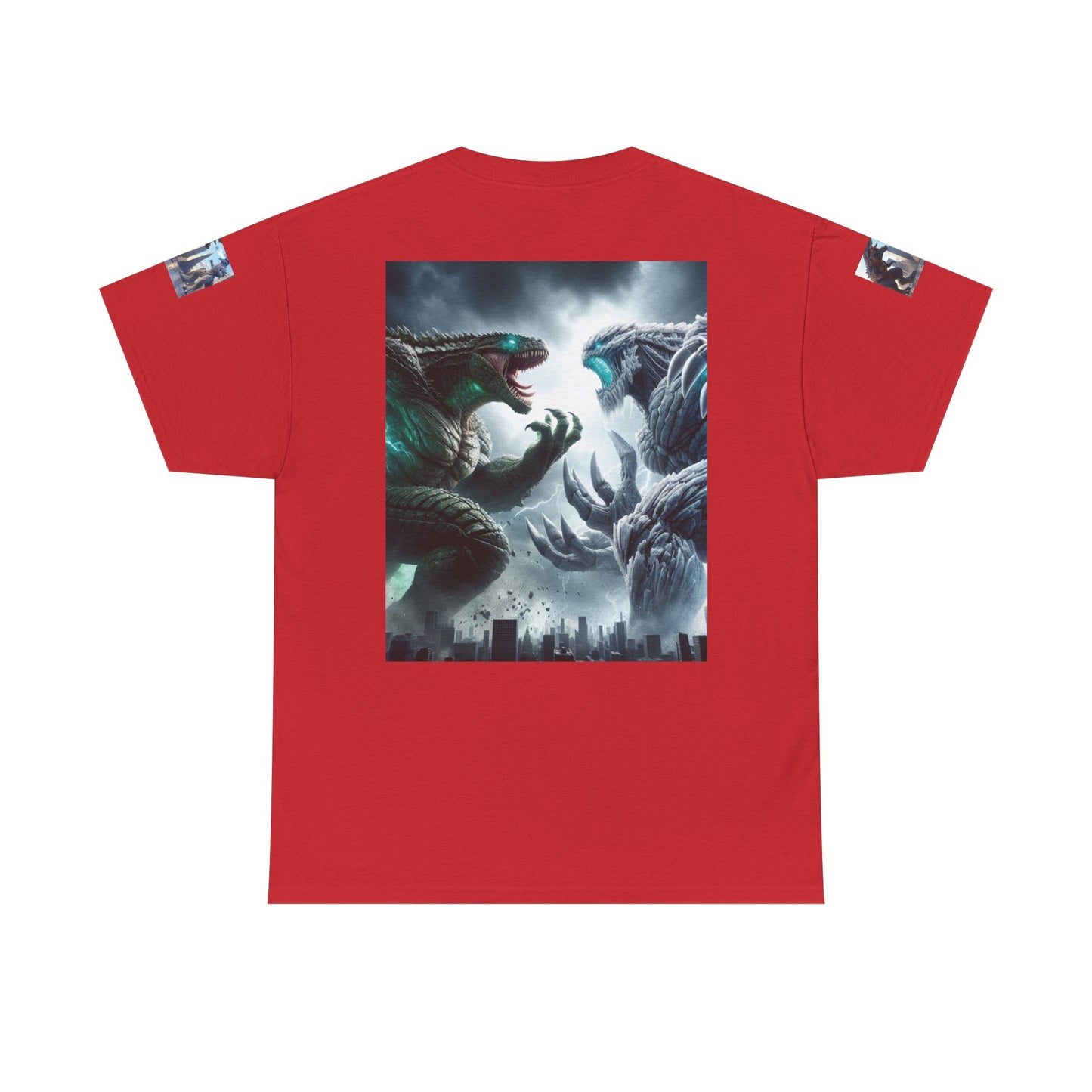 Epic Monster Battle Graphic Tee, Casual Wear, Gift for Gamers, Anime Fans, Godzilla Lovers, Fun Statement Shirt, Quirky Outfit