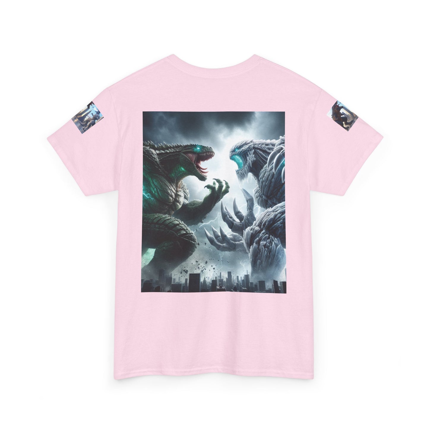Epic Monster Battle Graphic Tee, Casual Wear, Gift for Gamers, Anime Fans, Godzilla Lovers, Fun Statement Shirt, Quirky Outfit