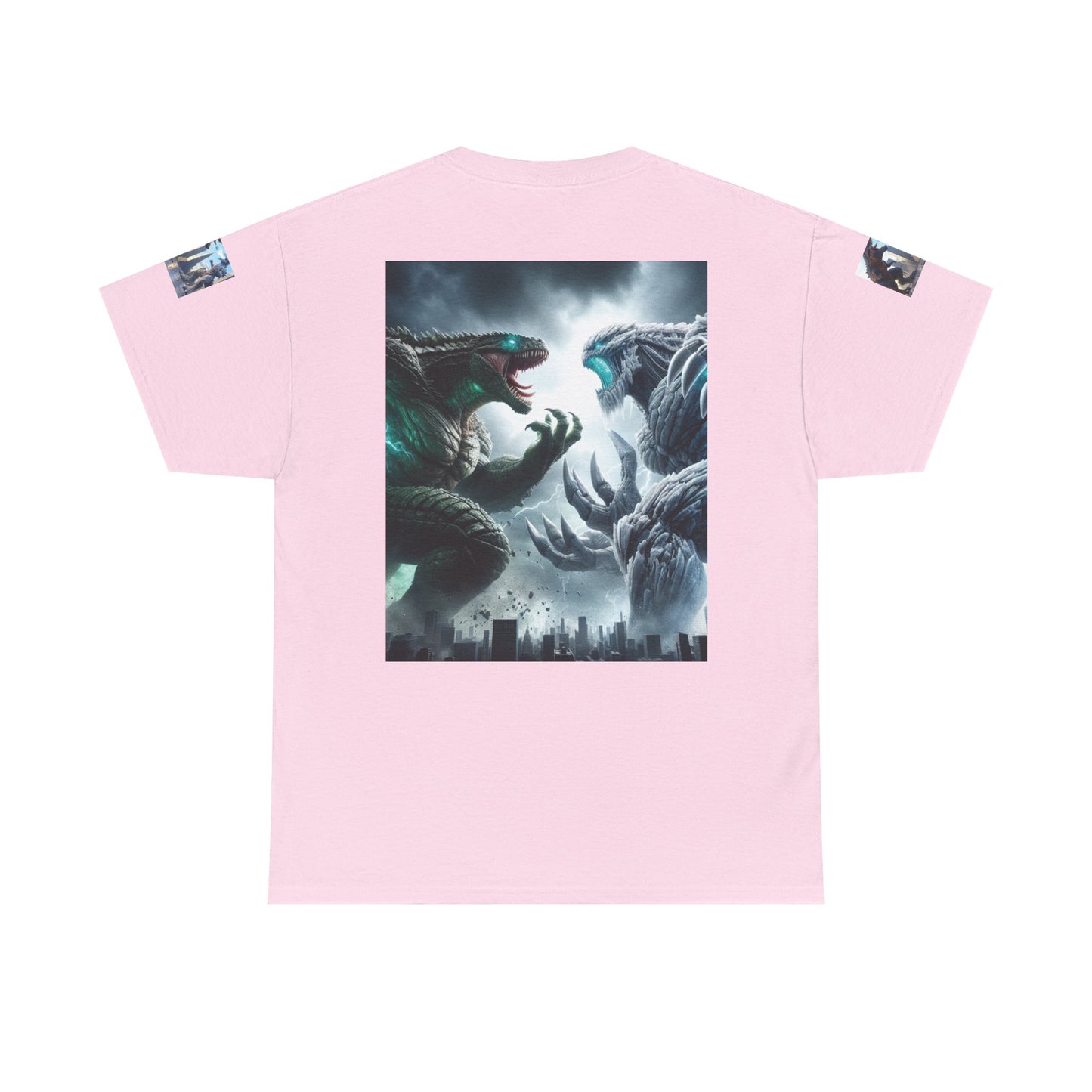 Epic Monster Battle Graphic Tee, Casual Wear, Gift for Gamers, Anime Fans, Godzilla Lovers, Fun Statement Shirt, Quirky Outfit