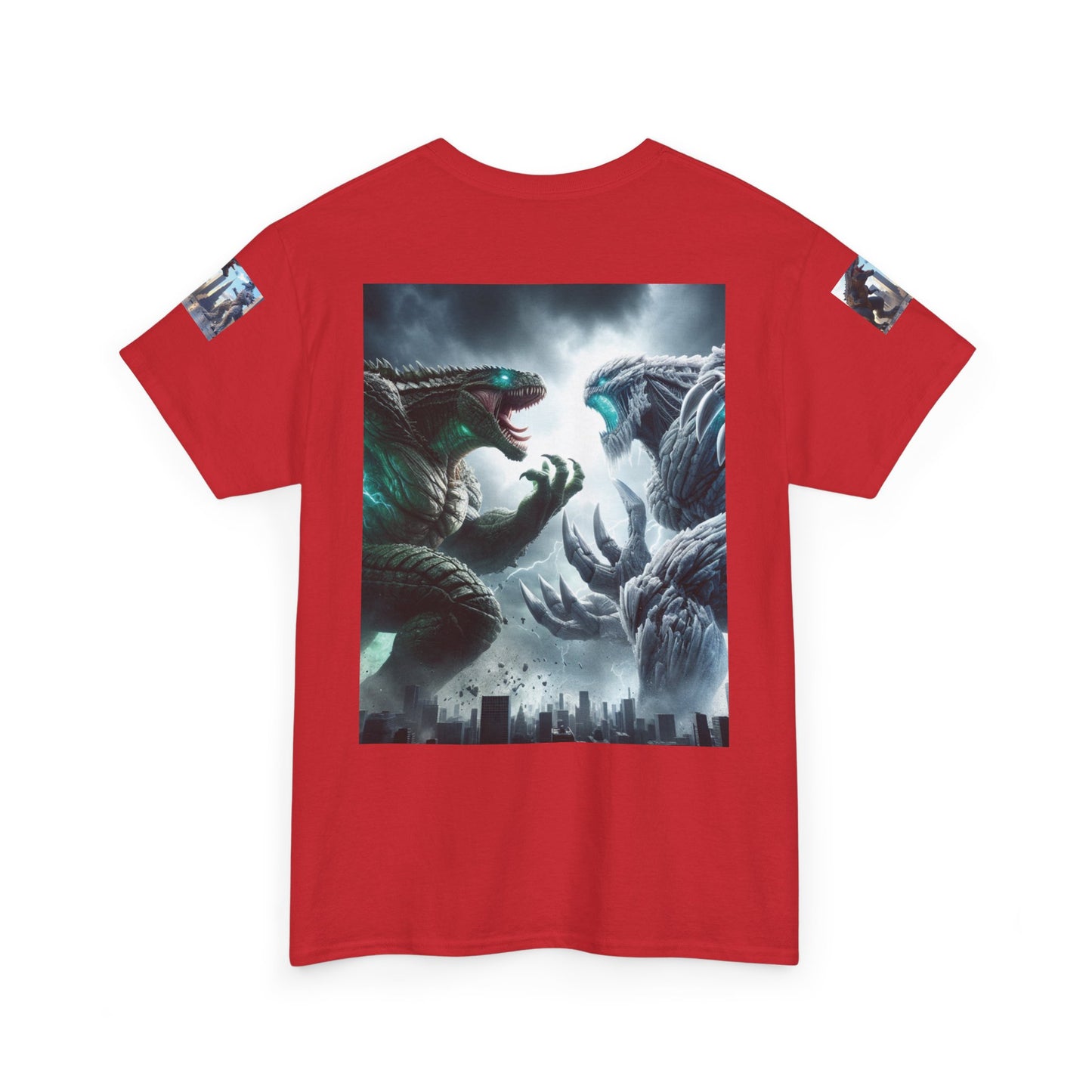 Epic Monster Battle Graphic Tee, Casual Wear, Gift for Gamers, Anime Fans, Godzilla Lovers, Fun Statement Shirt, Quirky Outfit