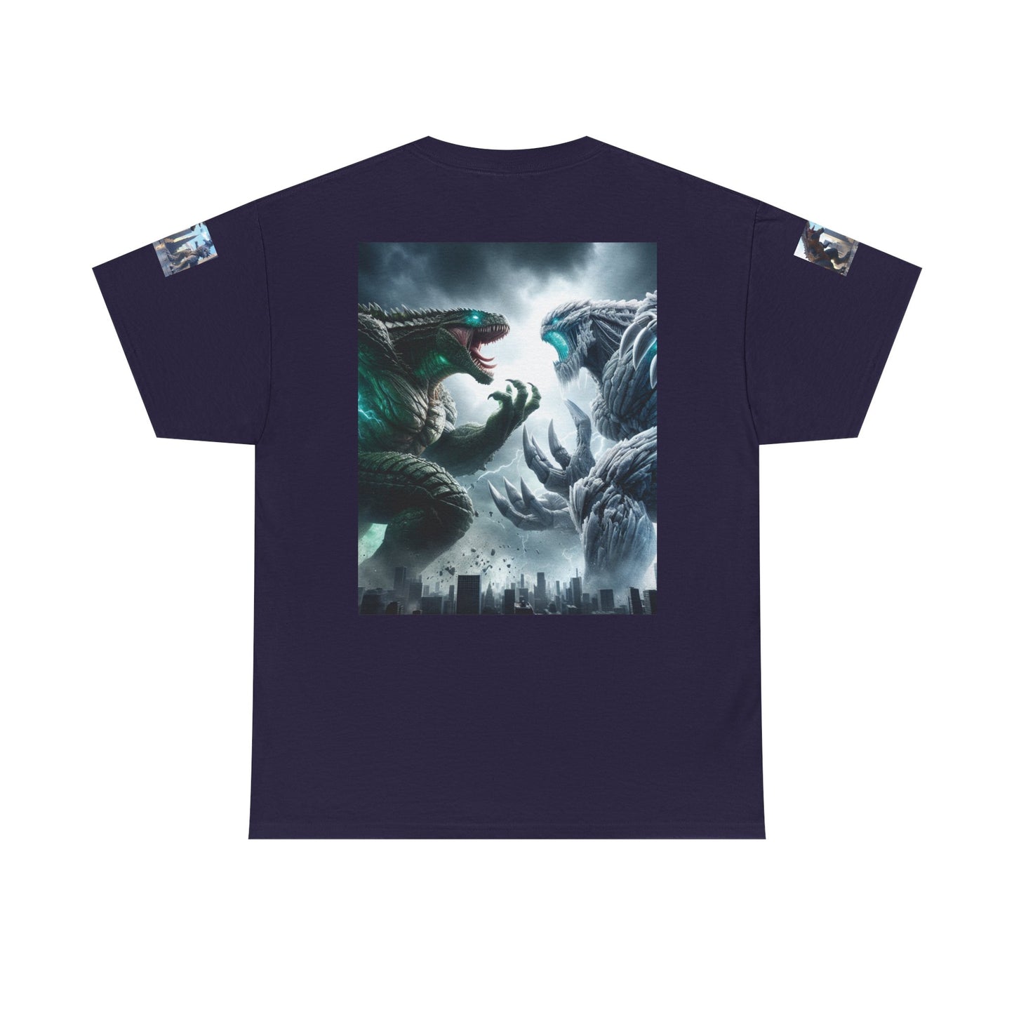 Epic Monster Battle Graphic Tee, Casual Wear, Gift for Gamers, Anime Fans, Godzilla Lovers, Fun Statement Shirt, Quirky Outfit