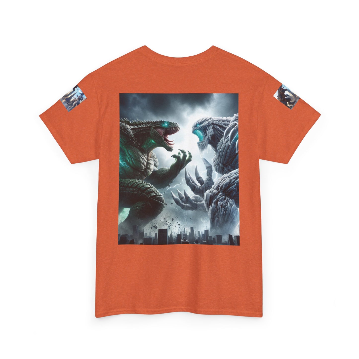 Epic Monster Battle Graphic Tee, Casual Wear, Gift for Gamers, Anime Fans, Godzilla Lovers, Fun Statement Shirt, Quirky Outfit