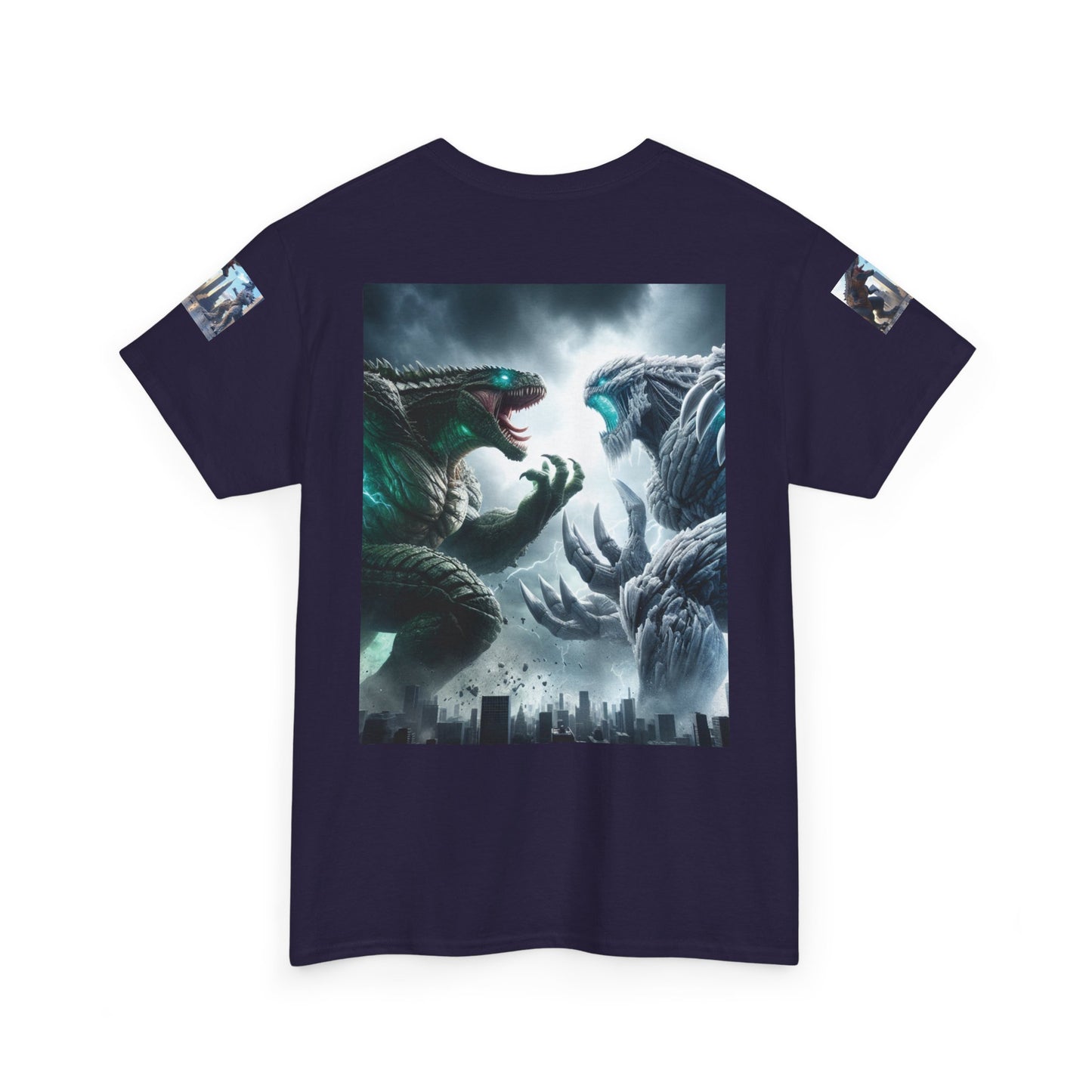 Epic Monster Battle Graphic Tee, Casual Wear, Gift for Gamers, Anime Fans, Godzilla Lovers, Fun Statement Shirt, Quirky Outfit