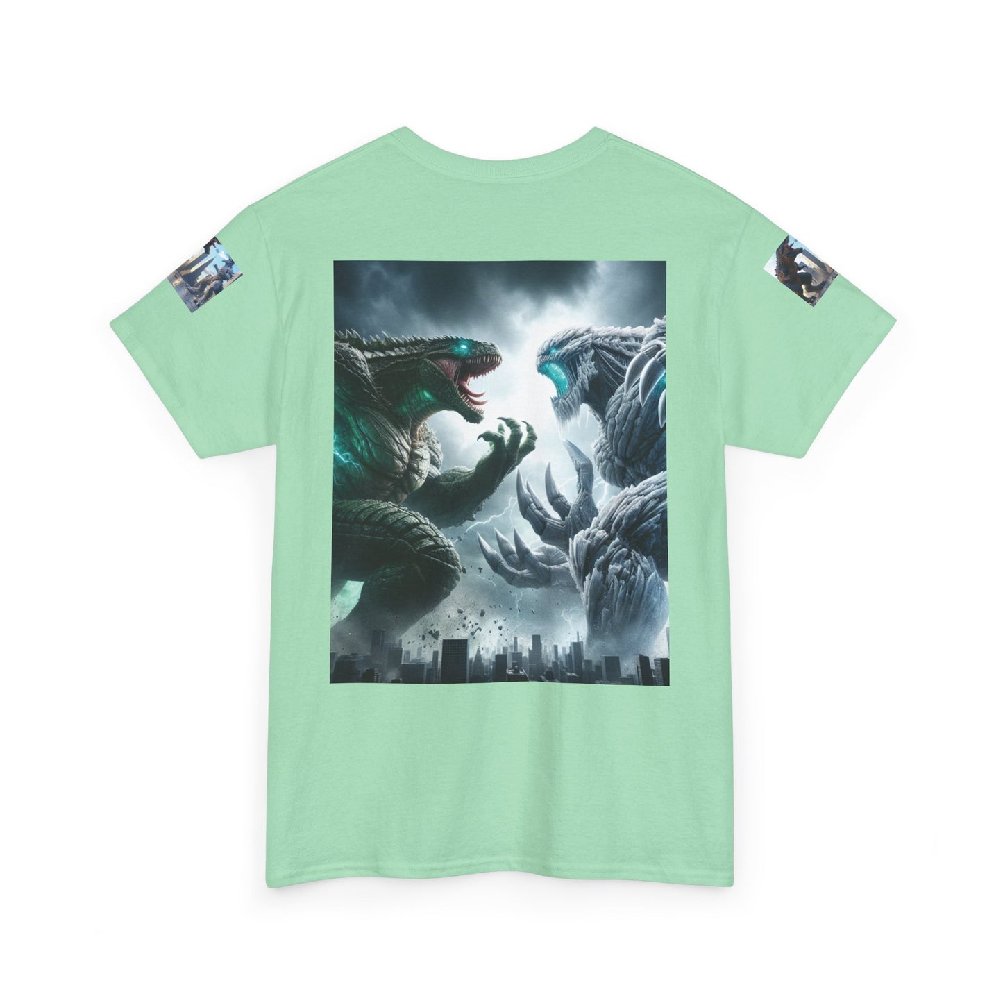 Epic Monster Battle Graphic Tee, Casual Wear, Gift for Gamers, Anime Fans, Godzilla Lovers, Fun Statement Shirt, Quirky Outfit