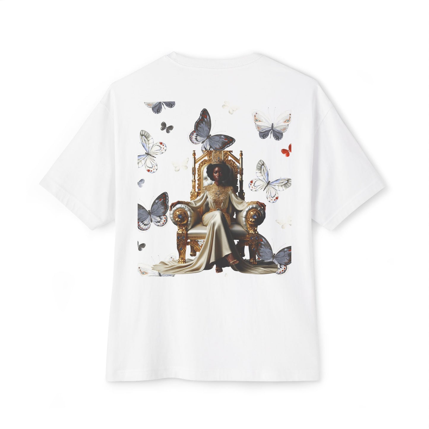 Stay Woke Oversized Tee - Inspirational Unisex Boxy Shirt, Casual Fashion, Streetwear Gift, Butterfly Graphic Tee, Relaxed Fit