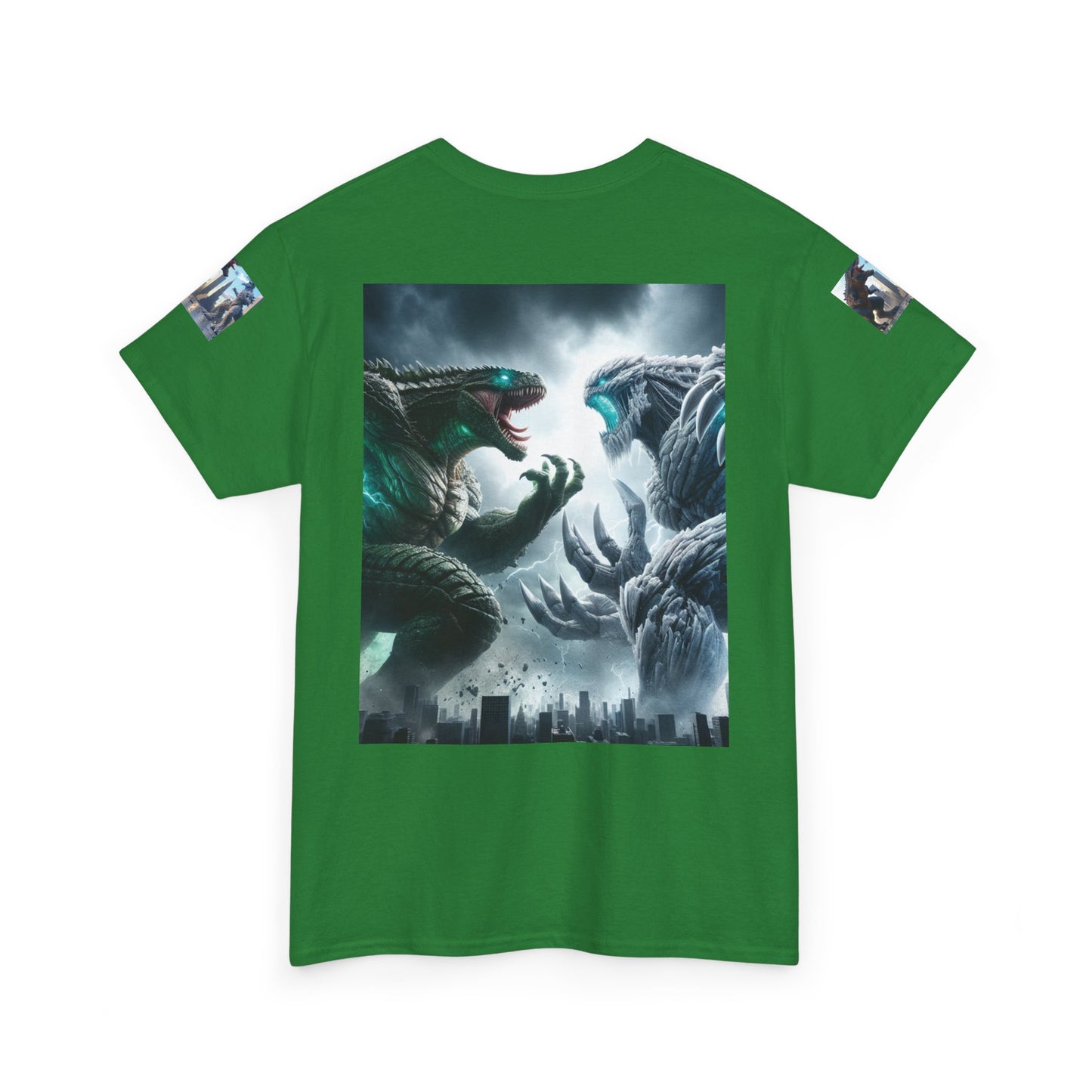 Epic Monster Battle Graphic Tee, Casual Wear, Gift for Gamers, Anime Fans, Godzilla Lovers, Fun Statement Shirt, Quirky Outfit