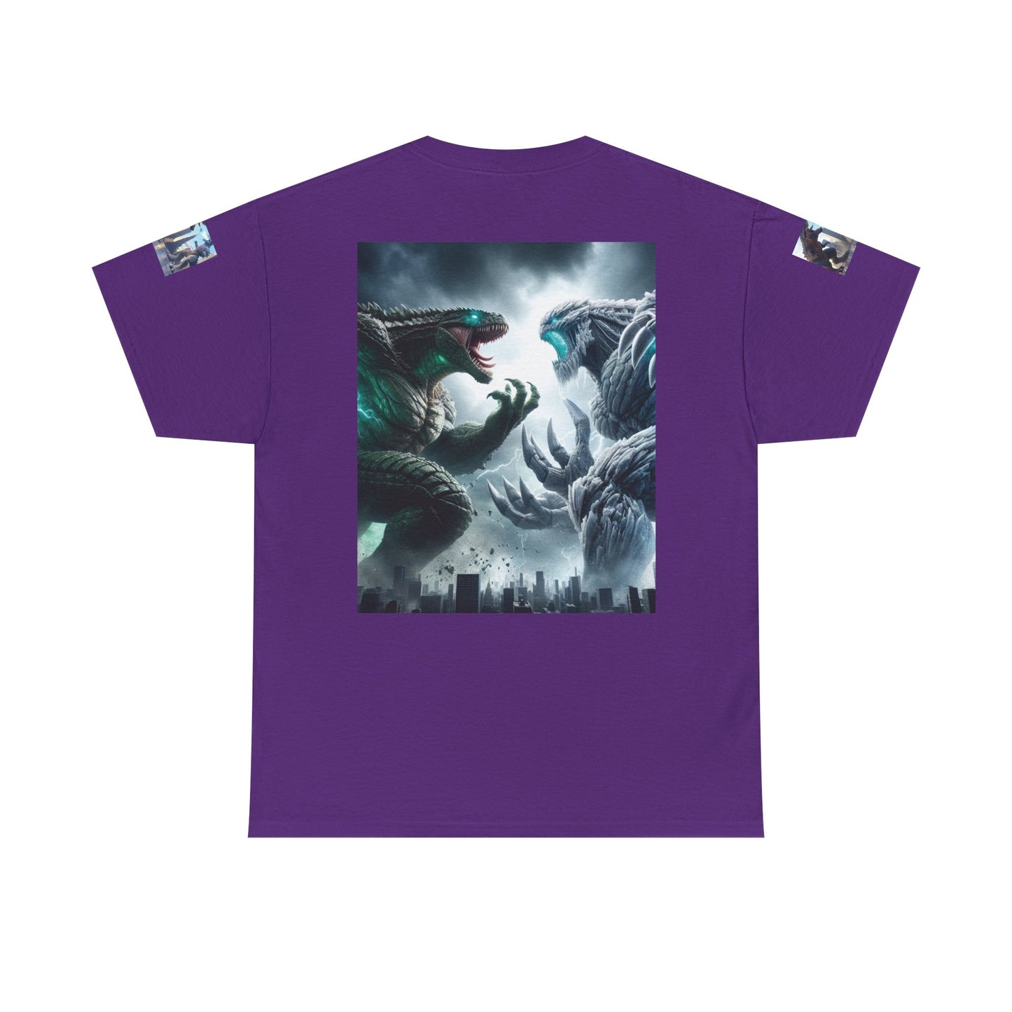 Epic Monster Battle Graphic Tee, Casual Wear, Gift for Gamers, Anime Fans, Godzilla Lovers, Fun Statement Shirt, Quirky Outfit