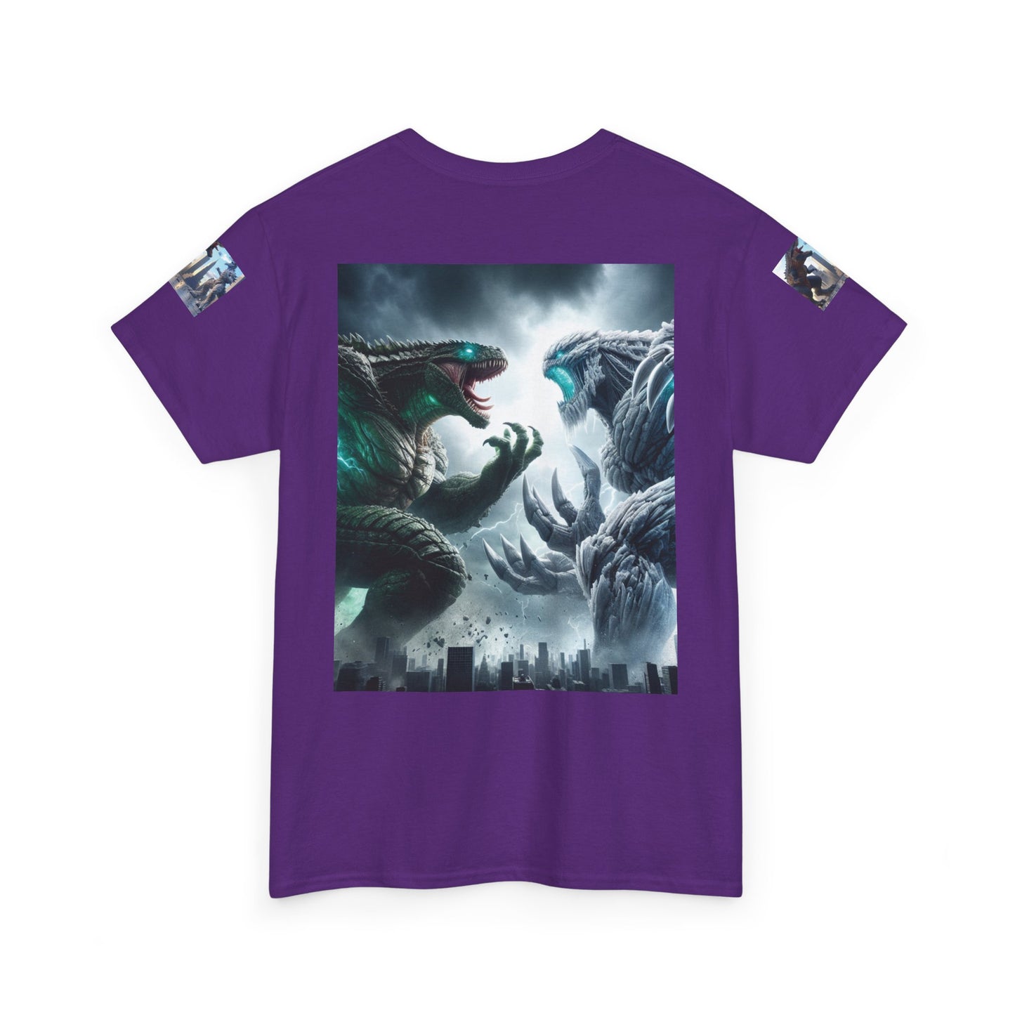 Epic Monster Battle Graphic Tee, Casual Wear, Gift for Gamers, Anime Fans, Godzilla Lovers, Fun Statement Shirt, Quirky Outfit