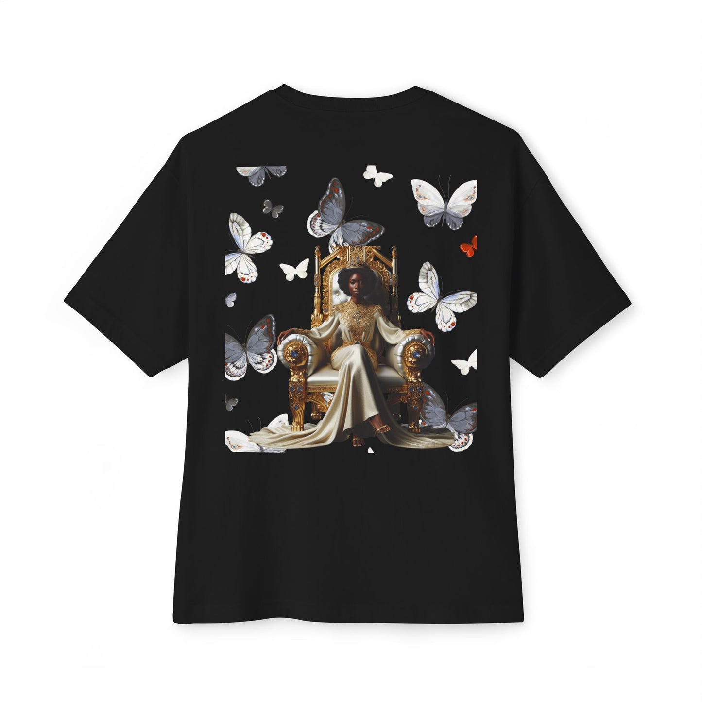 Stay Woke Oversized Tee - Inspirational Unisex Boxy Shirt, Casual Fashion, Streetwear Gift, Butterfly Graphic Tee, Relaxed Fit