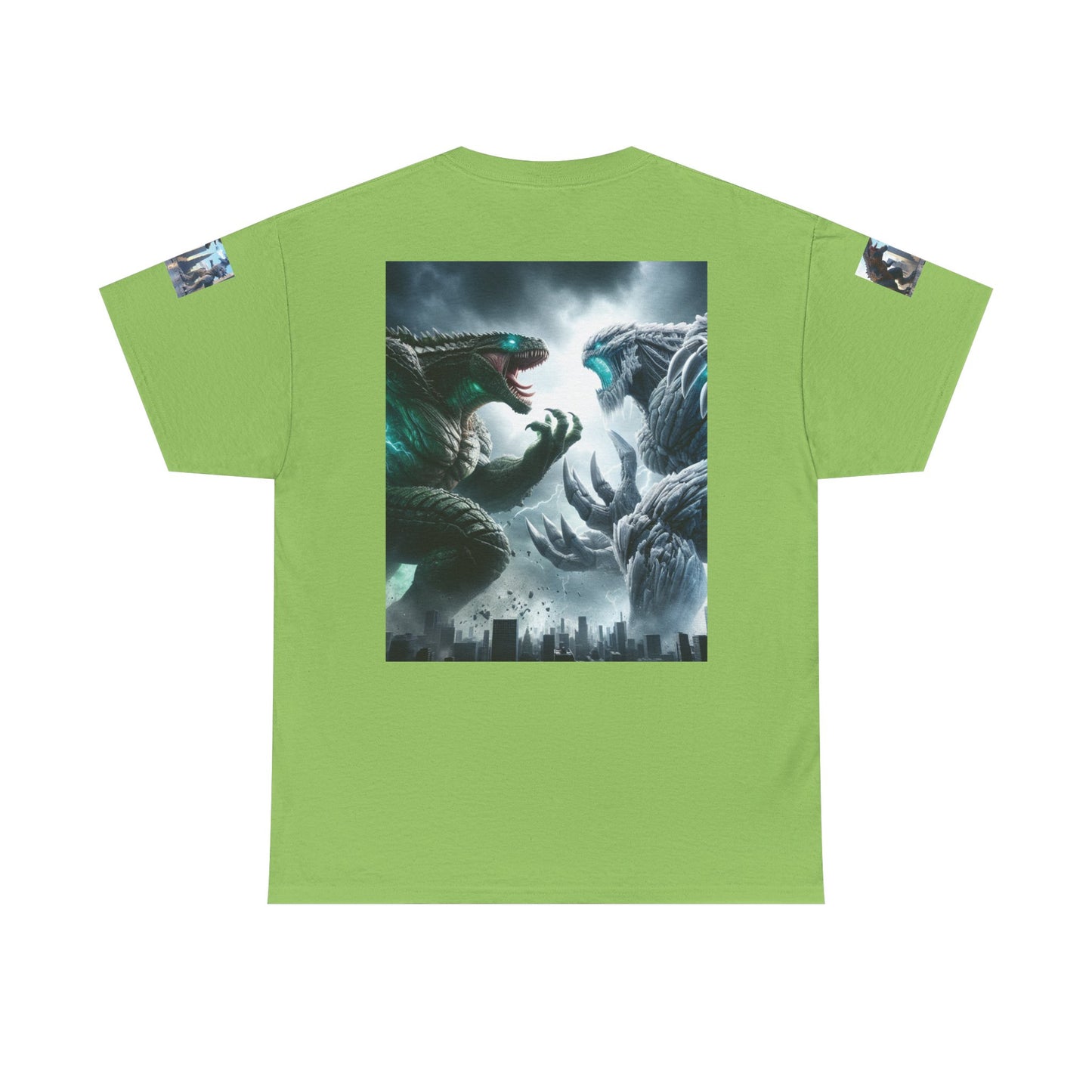Epic Monster Battle Graphic Tee, Casual Wear, Gift for Gamers, Anime Fans, Godzilla Lovers, Fun Statement Shirt, Quirky Outfit