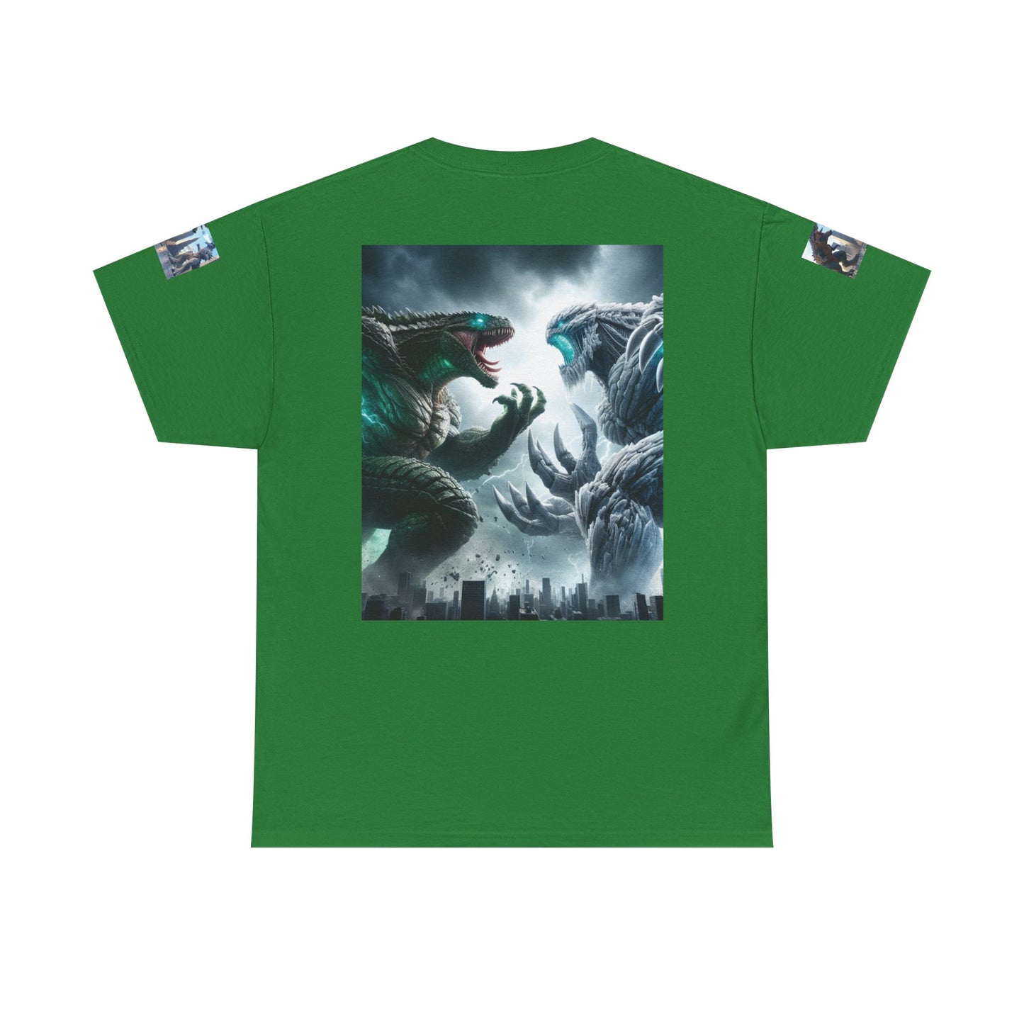 Epic Monster Battle Graphic Tee, Casual Wear, Gift for Gamers, Anime Fans, Godzilla Lovers, Fun Statement Shirt, Quirky Outfit