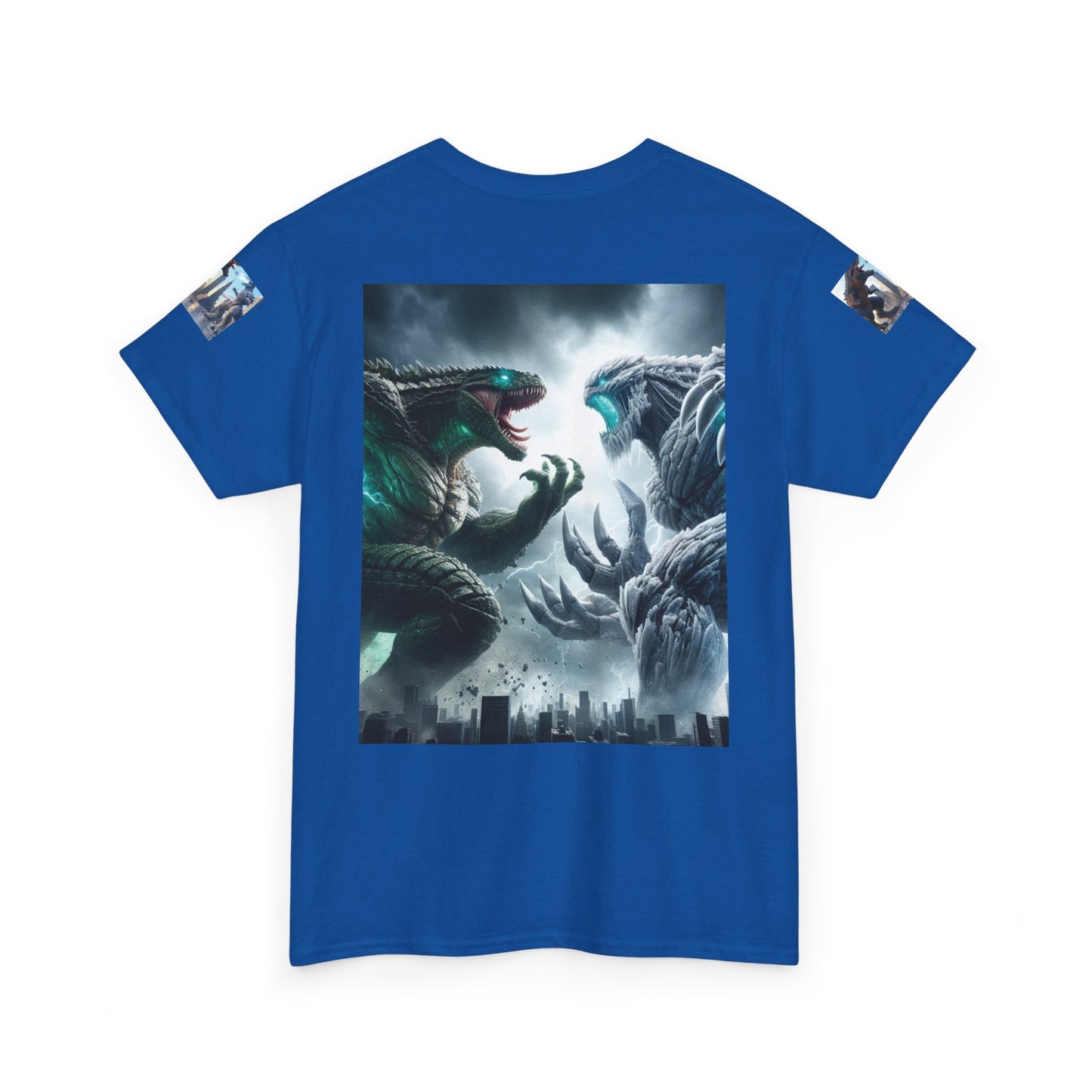 Epic Monster Battle Graphic Tee, Casual Wear, Gift for Gamers, Anime Fans, Godzilla Lovers, Fun Statement Shirt, Quirky Outfit