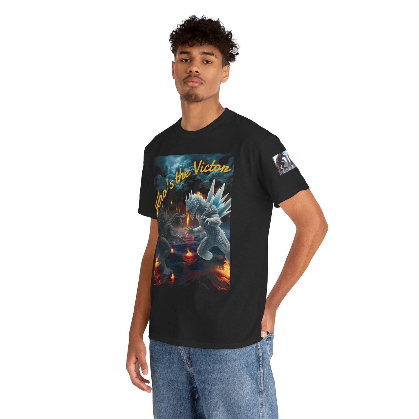 Epic Monster Battle Graphic Tee, Casual Wear, Gift for Gamers, Anime Fans, Godzilla Lovers, Fun Statement Shirt, Quirky Outfit