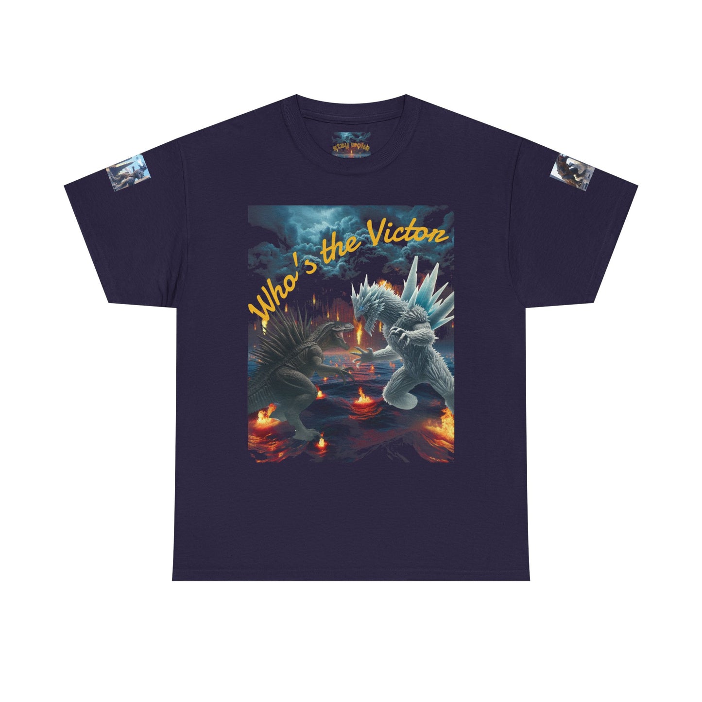 Epic Monster Battle Graphic Tee, Casual Wear, Gift for Gamers, Anime Fans, Godzilla Lovers, Fun Statement Shirt, Quirky Outfit