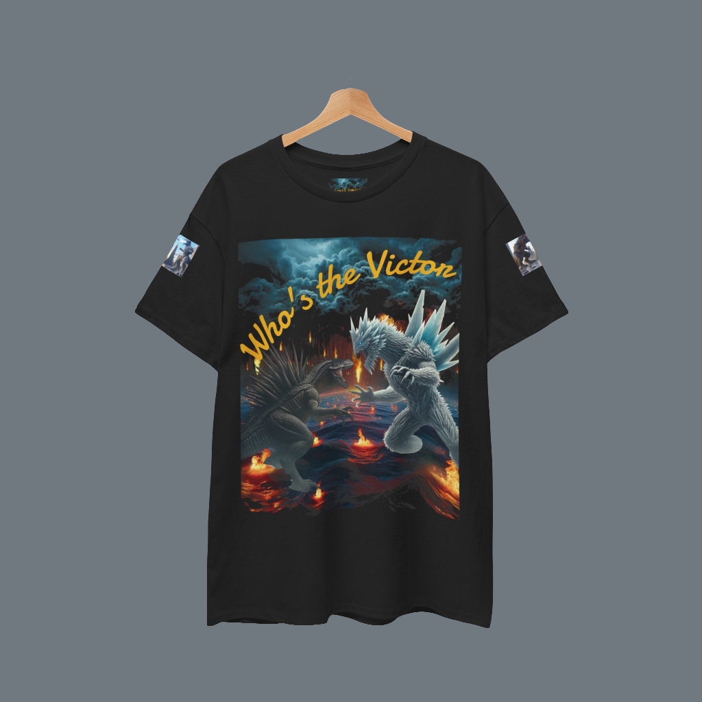 Epic Monster Battle Graphic Tee, Casual Wear, Gift for Gamers, Anime Fans, Godzilla Lovers, Fun Statement Shirt, Quirky Outfit