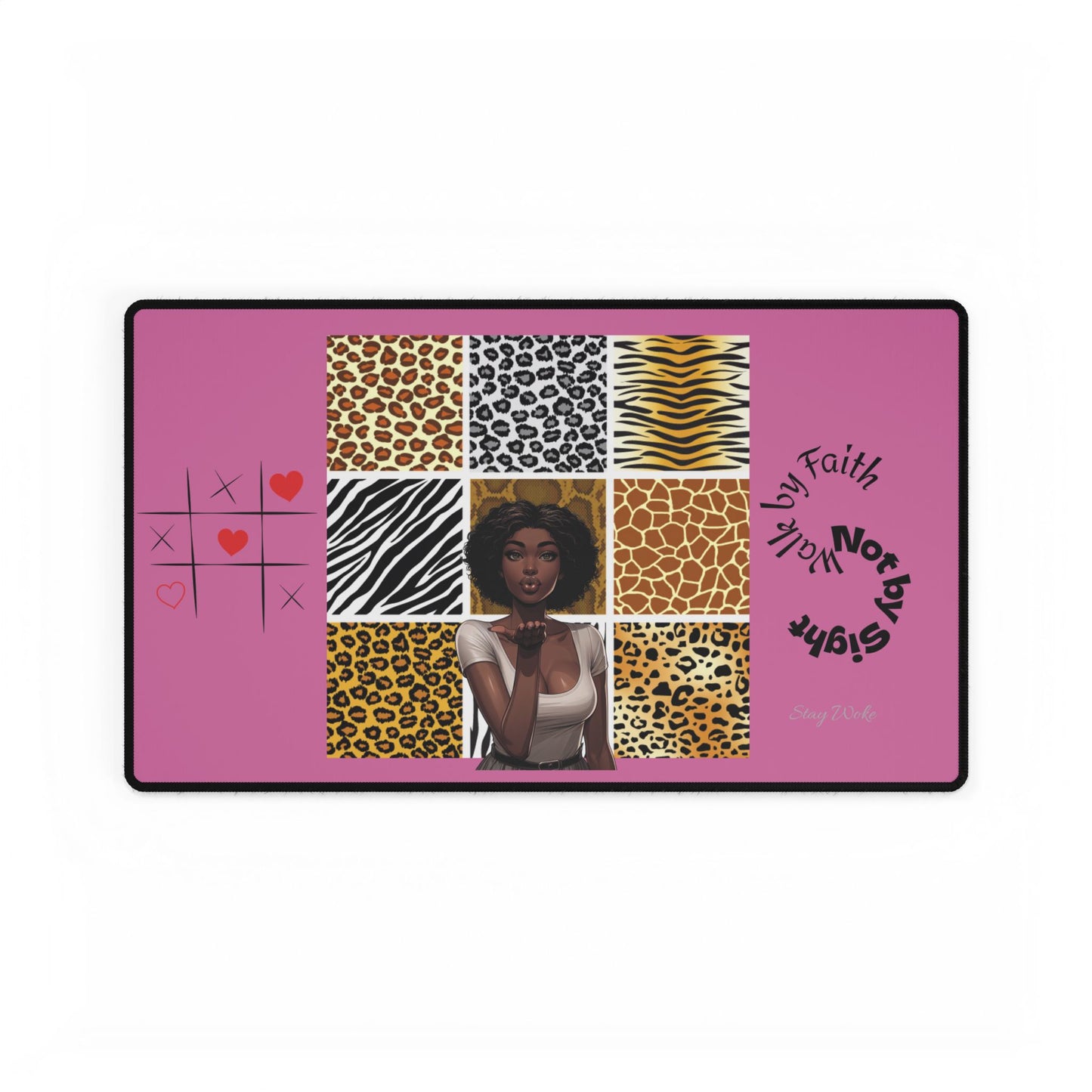 Chic Animal Print Desk Mat - Stylish Workspace Decor, Office Supplies, Gift for Students, Home Office, Motivational Desk Accessory