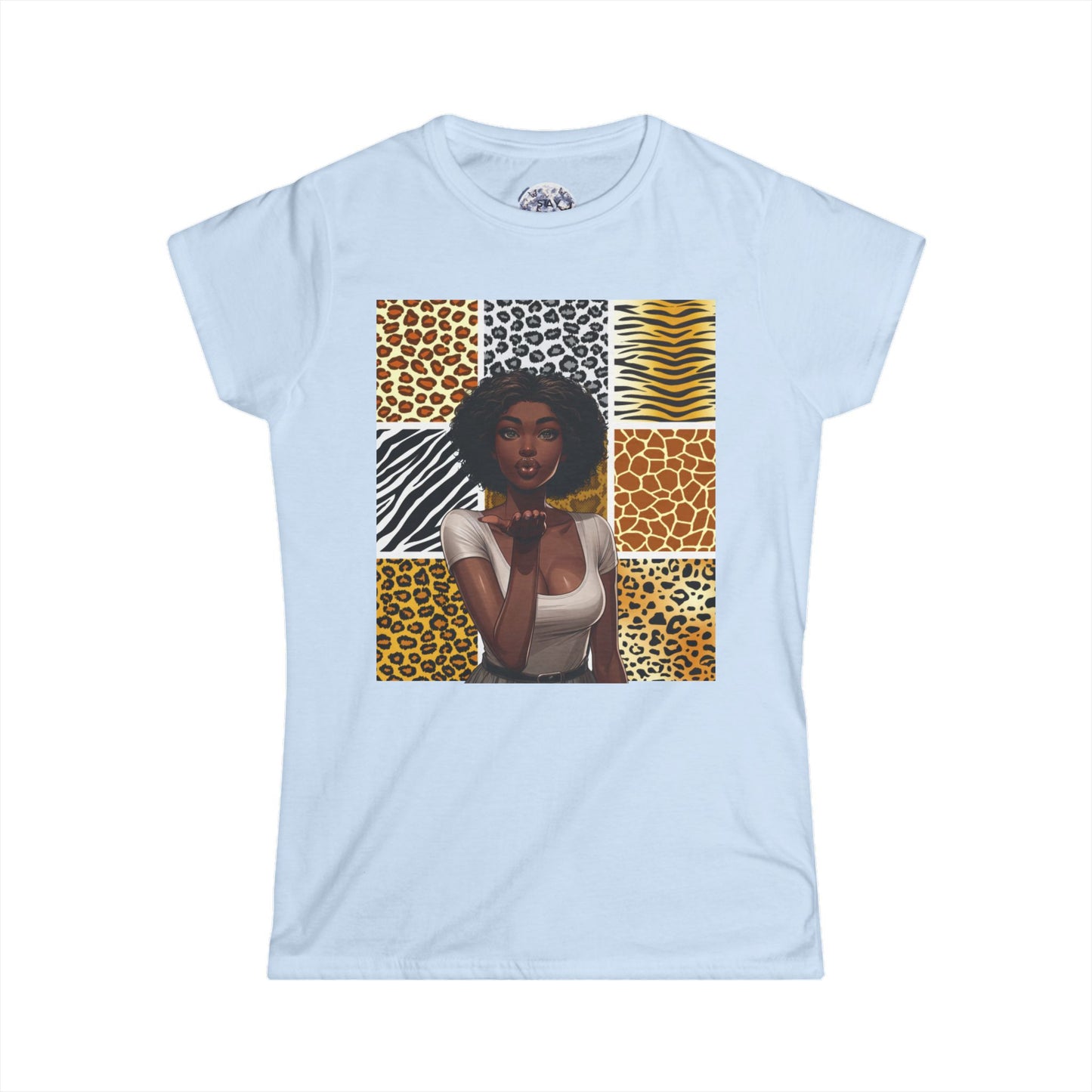 Chic Animal Print Tee for Women, Graphic Tee, Casual T-Shirt, Girlfriend Gift, Summer Attire, Trendy Fashion Top