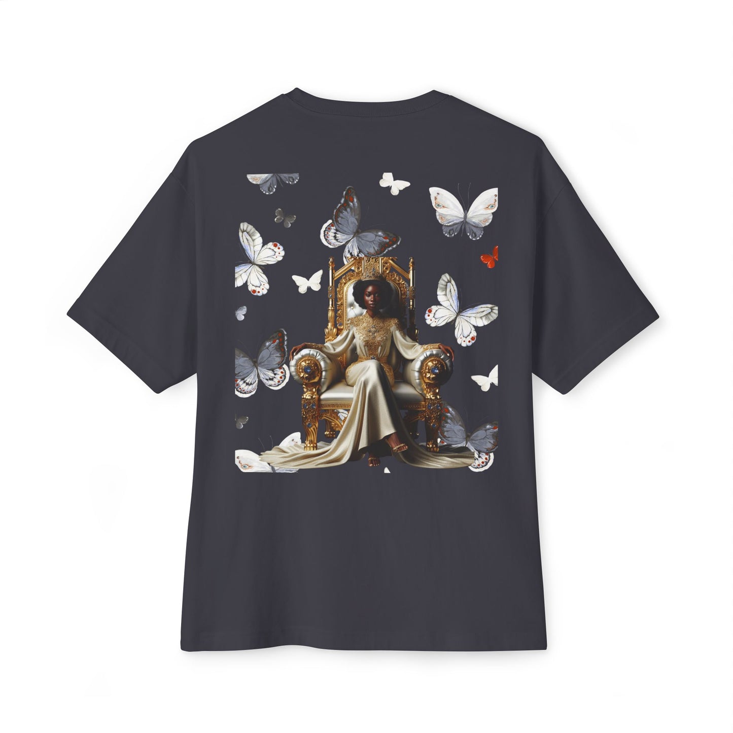 Stay Woke Oversized Tee - Inspirational Unisex Boxy Shirt, Casual Fashion, Streetwear Gift, Butterfly Graphic Tee, Relaxed Fit