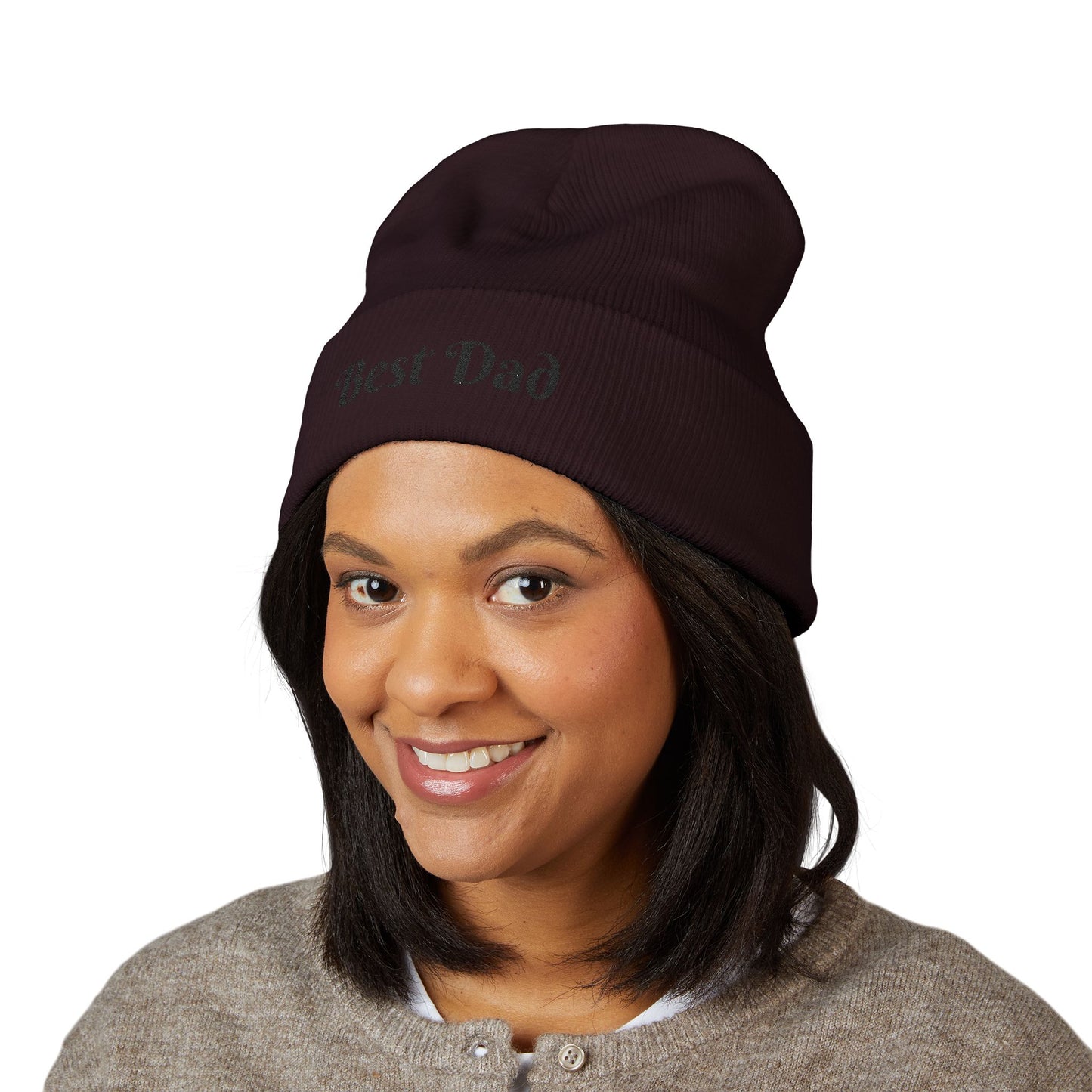 Best Dad Classic Cuffed Beanie, Embroidered Beanie Hat, Father's Day Gift, Winter Fashion, Cool Weather Accessory