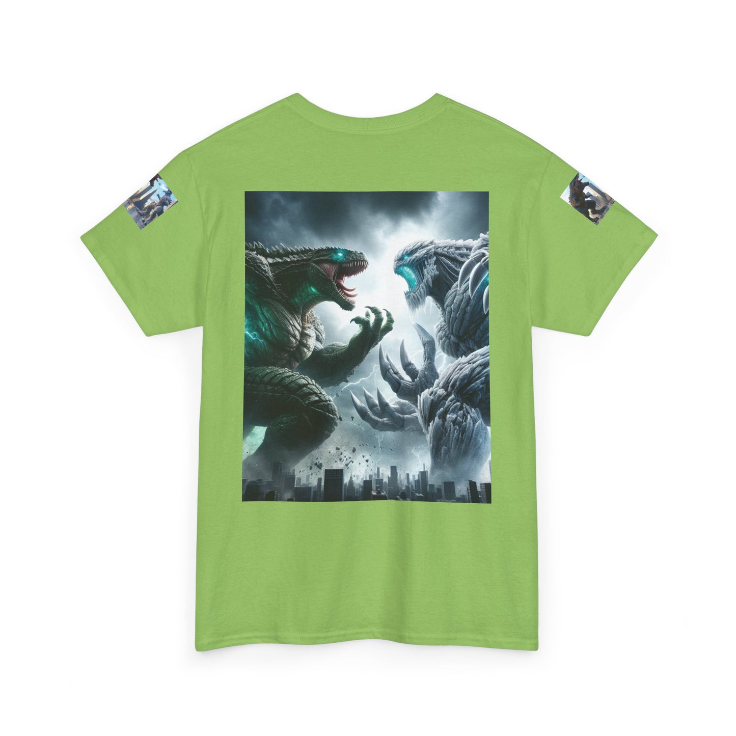 Epic Monster Battle Graphic Tee, Casual Wear, Gift for Gamers, Anime Fans, Godzilla Lovers, Fun Statement Shirt, Quirky Outfit