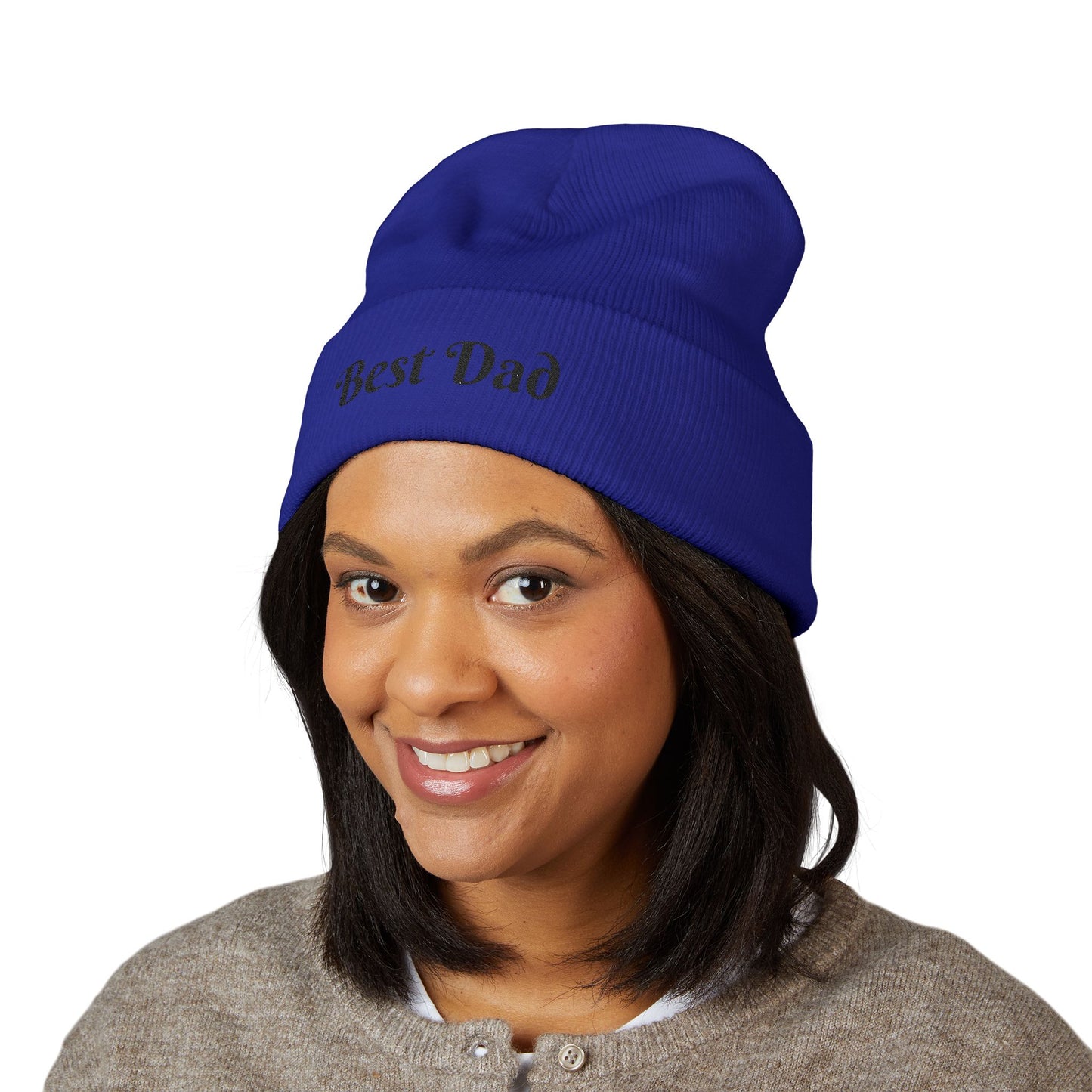 Best Dad Classic Cuffed Beanie, Embroidered Beanie Hat, Father's Day Gift, Winter Fashion, Cool Weather Accessory
