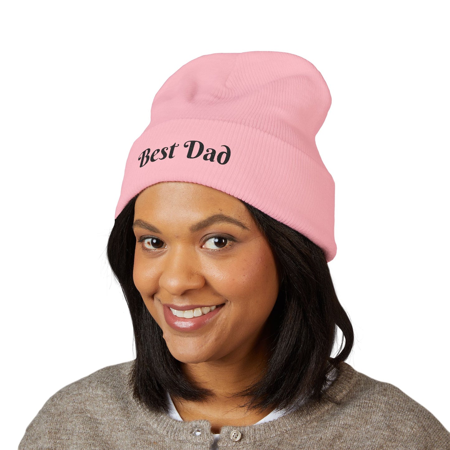 Best Dad Classic Cuffed Beanie, Embroidered Beanie Hat, Father's Day Gift, Winter Fashion, Cool Weather Accessory
