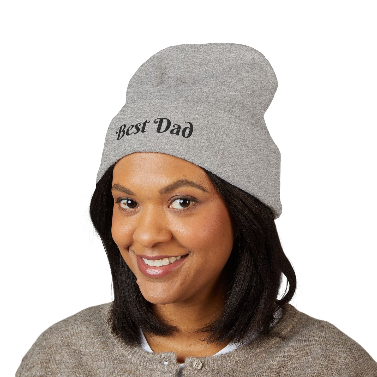 Best Dad Classic Cuffed Beanie, Embroidered Beanie Hat, Father's Day Gift, Winter Fashion, Cool Weather Accessory