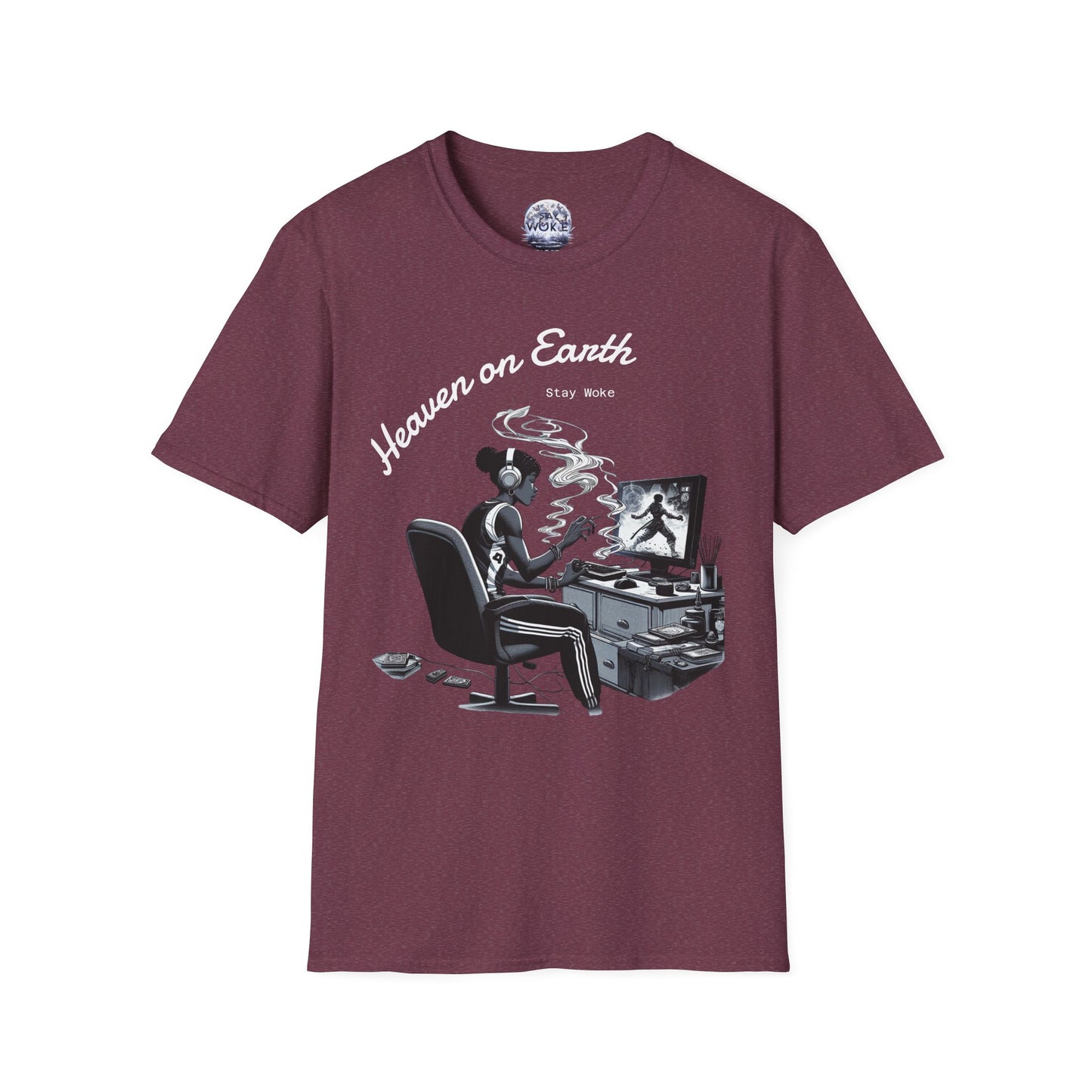 Heaven on Earth Unisex T-Shirt - Artistic Graphic Tee, Casual Wear, Street Style, Gift for Gamers, Unique Fashion Statement