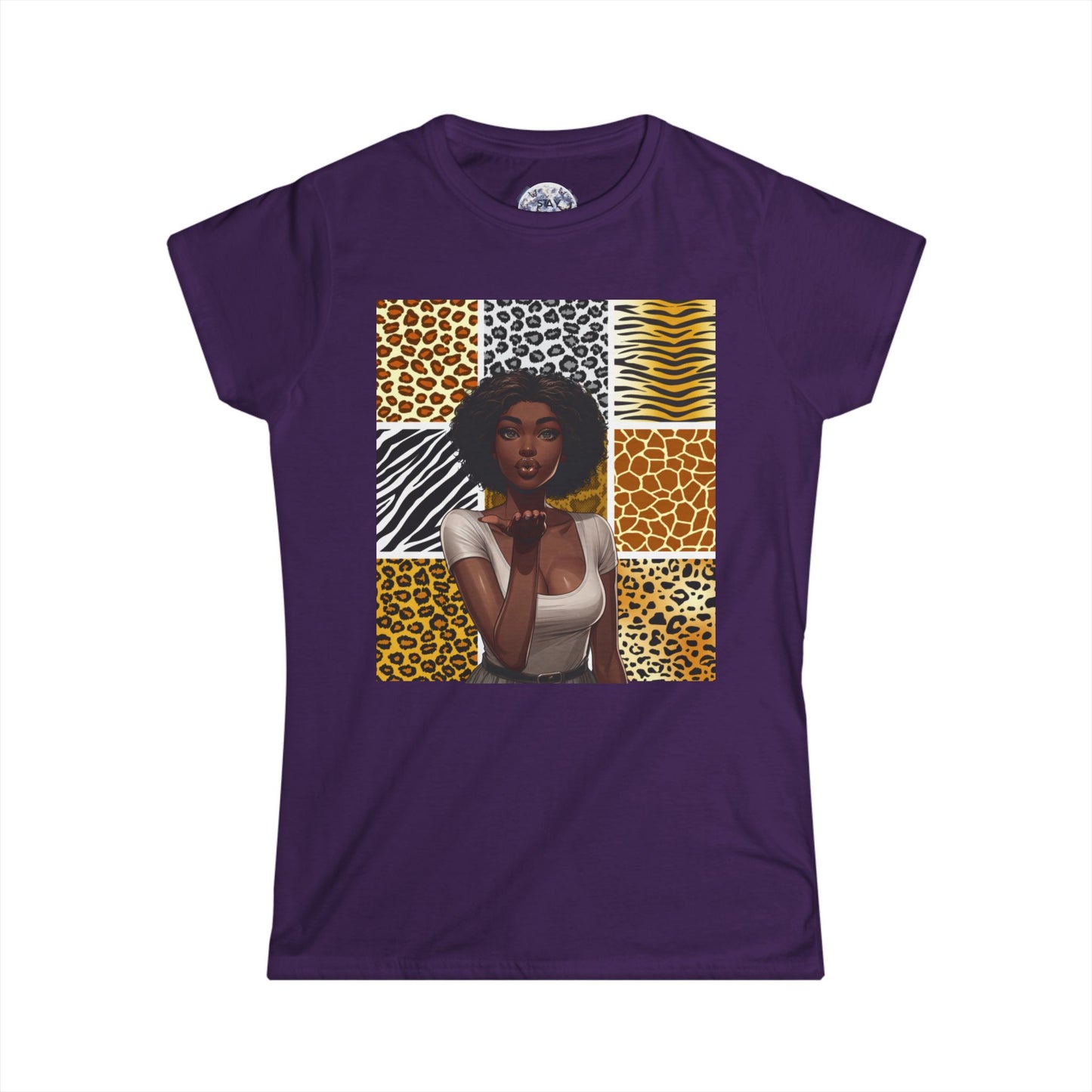 Chic Animal Print Tee for Women, Graphic Tee, Casual T-Shirt, Girlfriend Gift, Summer Attire, Trendy Fashion Top