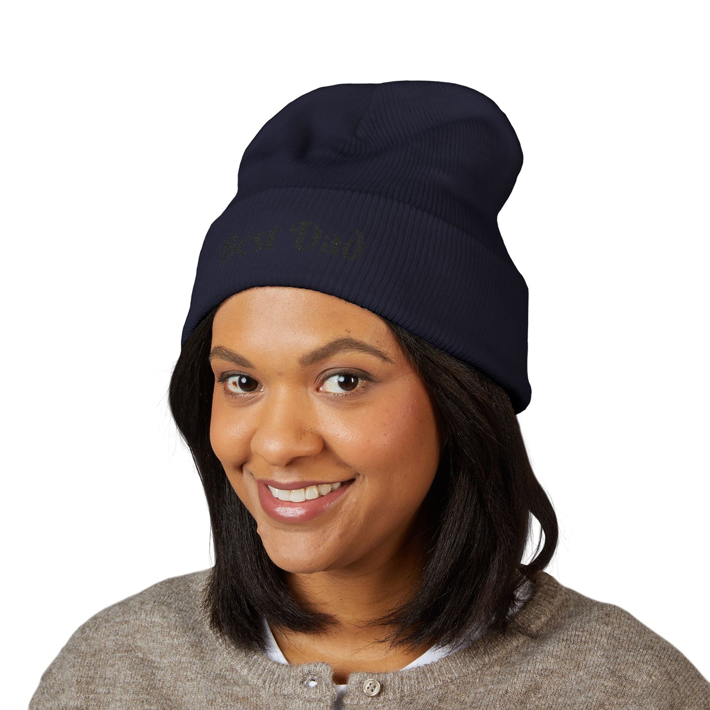 Best Dad Classic Cuffed Beanie, Embroidered Beanie Hat, Father's Day Gift, Winter Fashion, Cool Weather Accessory