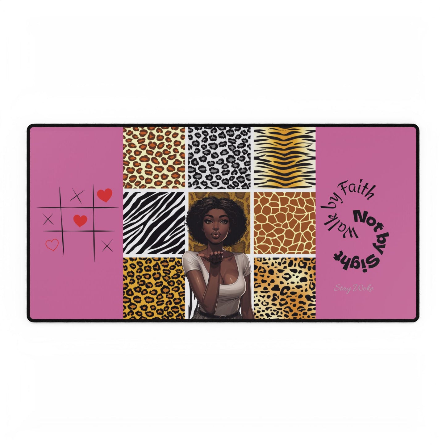 Chic Animal Print Desk Mat - Stylish Workspace Decor, Office Supplies, Gift for Students, Home Office, Motivational Desk Accessory