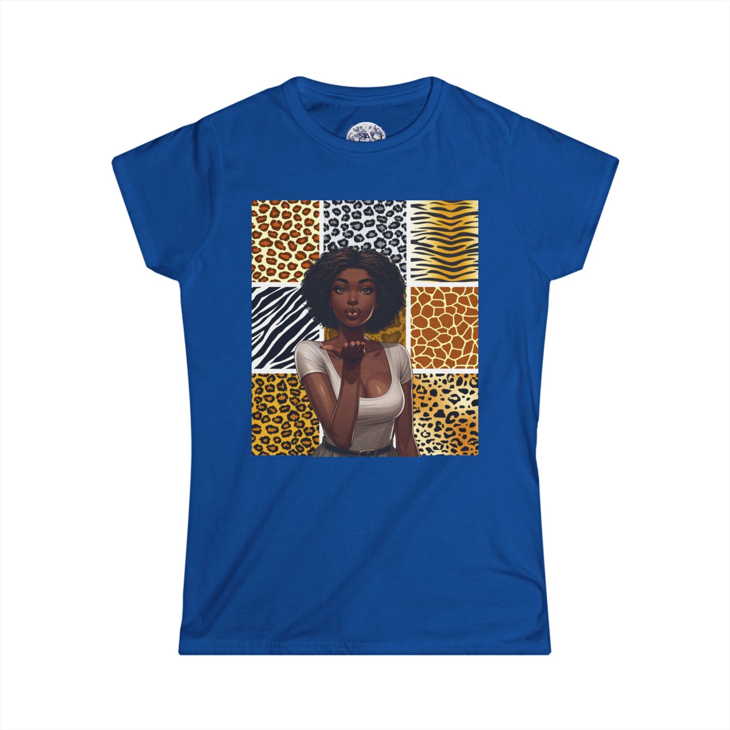 Chic Animal Print Tee for Women, Graphic Tee, Casual T-Shirt, Girlfriend Gift, Summer Attire, Trendy Fashion Top